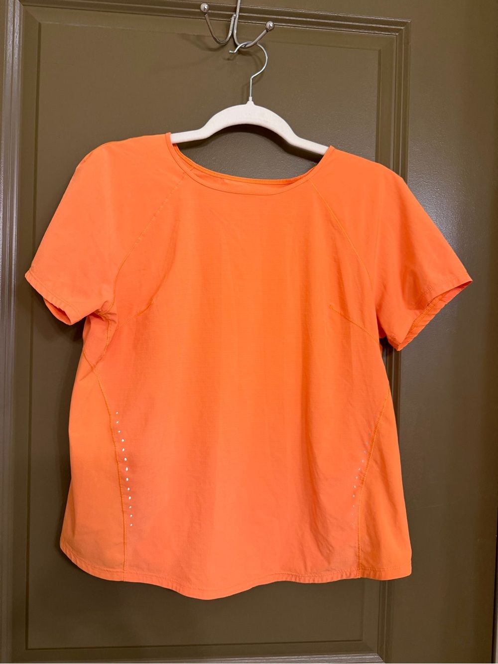 Lululemon Short Sleeve Active Top in Bright Orange